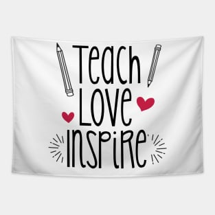 Teacher Gift Teach Love Inspire Back To School Tapestry