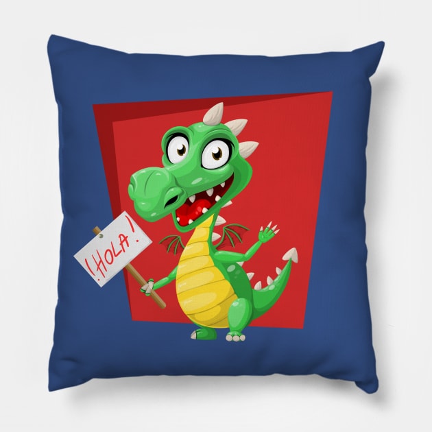 Hola Dragon Pillow by Mako Design 