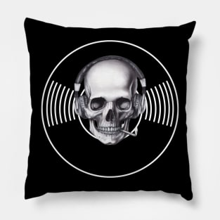 skull records Pillow