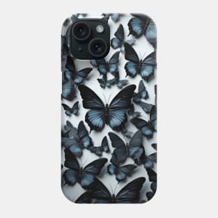 Cute Black and White Butterfly Print for Girls Boys Men Phone Case