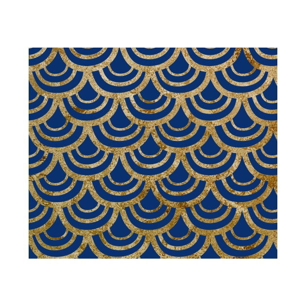 Golden navy fish scales by hamptonstyle