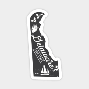 State of Delaware Graphic Tee Magnet