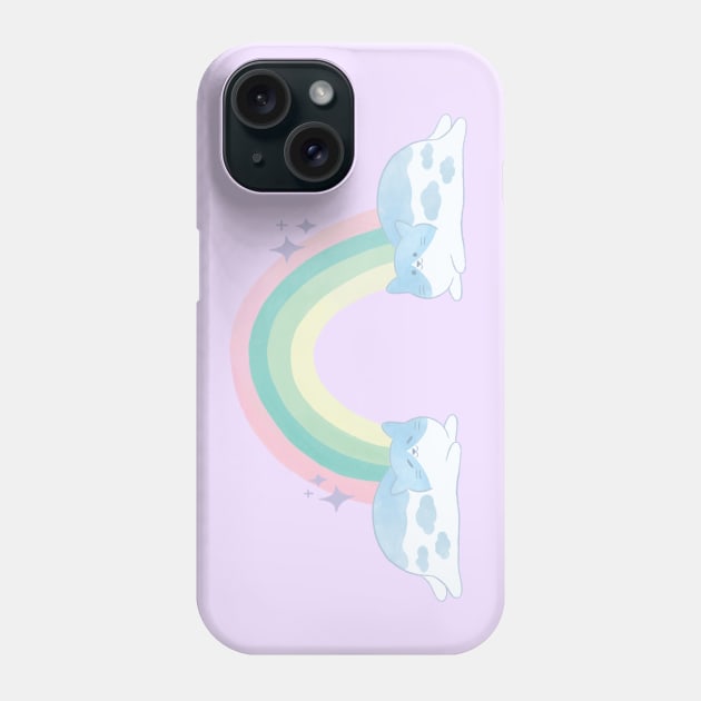 Pastel Cloud Rainbow Cats Phone Case by awesomesaucebysandy