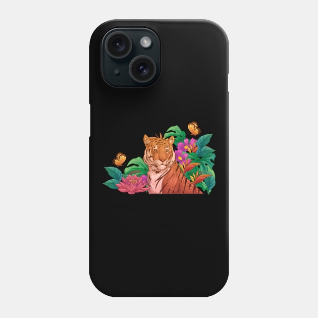 Watercolor tiger in wild Phone Case by Dynamic Design