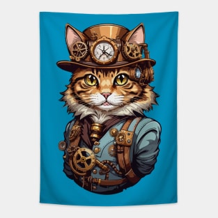 Steampunk, Cat venturer, Victorian Cat Tapestry