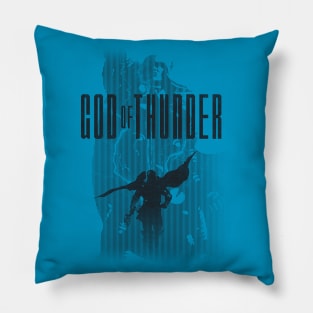 Thor with thunder hammer art Pillow