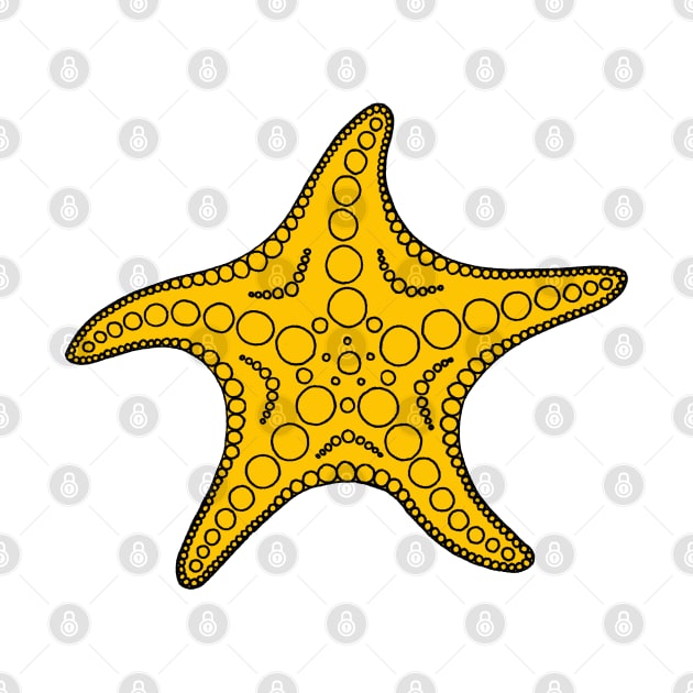 Starfish (black/yellow) by calenbundalas