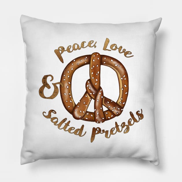 Pretzels and Peace Pillow by CherylMarie