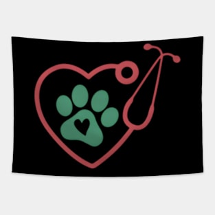 Love Veterinary Medicine Vet Tech Vet Med Veterinarian Tapestry