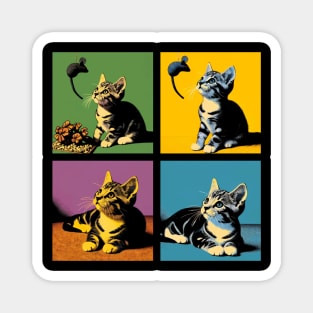 Domestic Shorthair Pop Art - Cute Kitties Magnet