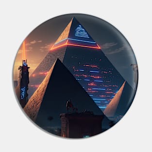 Cyberpunk style Pyramids Pin