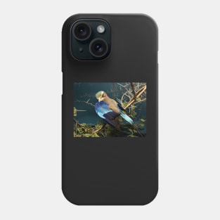 Natural environment diorama - bird with blue wings Phone Case