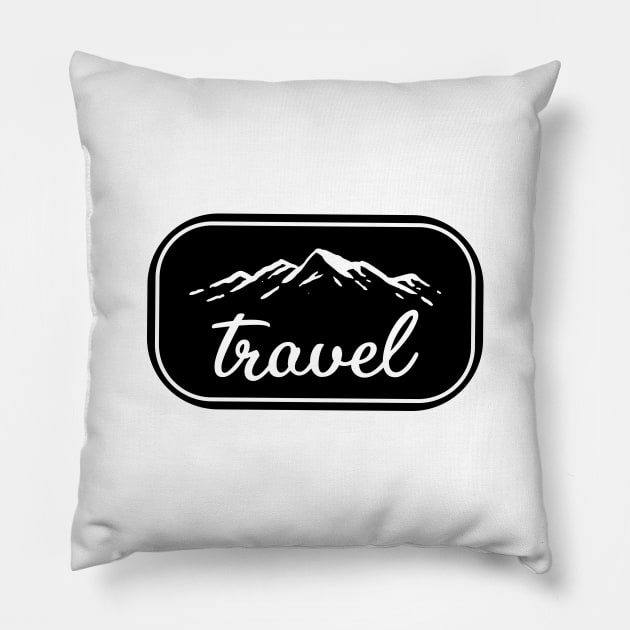 Travel And Go For Adventure And Hike The Mountains Pillow by mangobanana