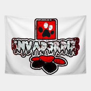 Invad3r Bloody Paws Tapestry