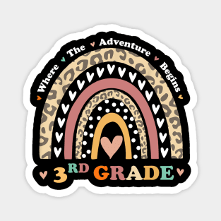 Back To School 3rd Grade Where The Adventure Begins Rainbow Magnet