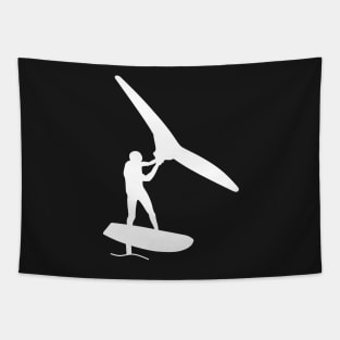 Surfing with wingfoil Tapestry