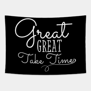 Great Things Take Time Motivational Quote Empowering Inspirational Positive Vibes Tapestry