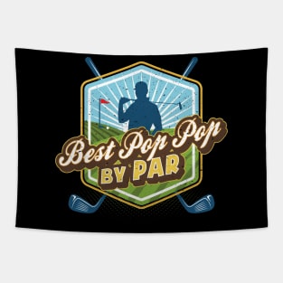 Best Pop Pop by Par Father's Day Dad Golf Tapestry