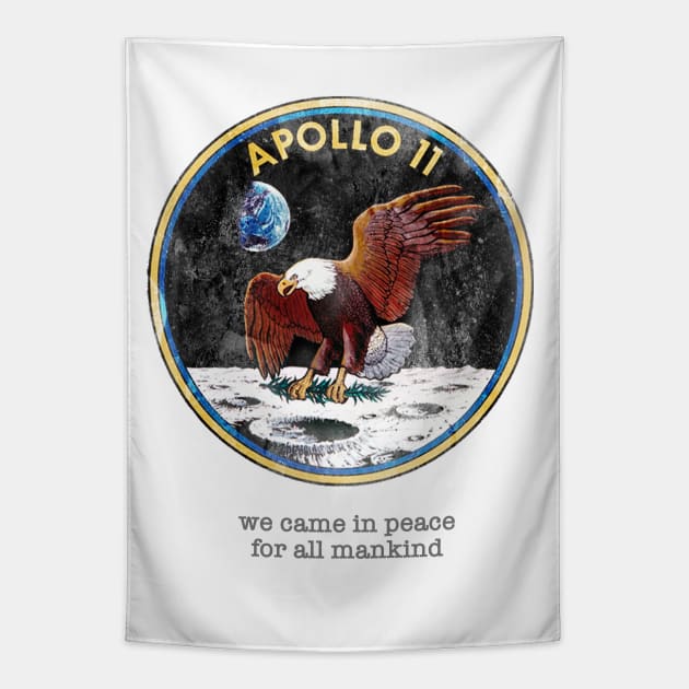 Apollo 11 - We Came In Peace Tapestry by The Blue Box