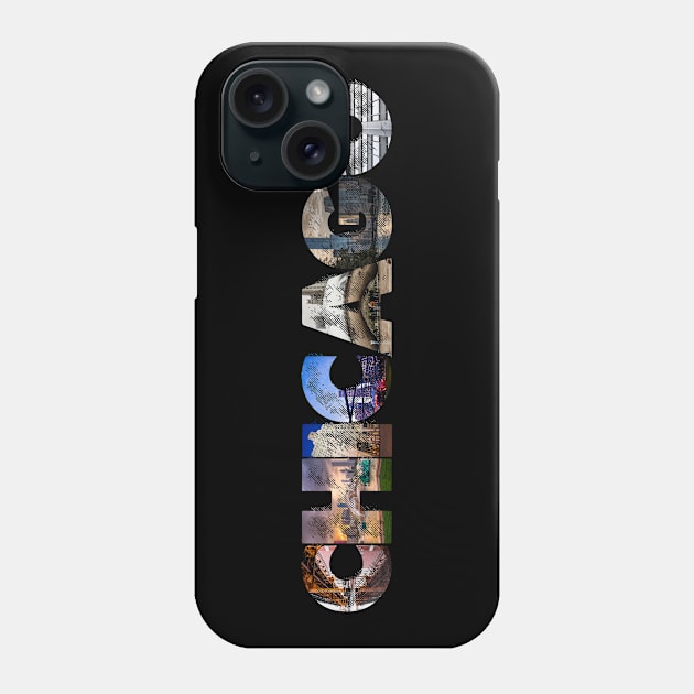 Chicago - Name with Points of Interest Phone Case by smartrocket