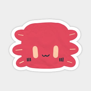 maroon axolotl Magnet