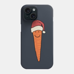 Christmas Carrot Wearing Santa Hat Phone Case