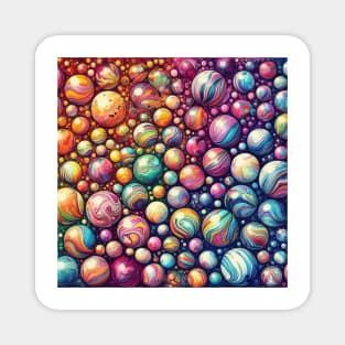 Psychedelic looking abstract illustration  of balls Magnet