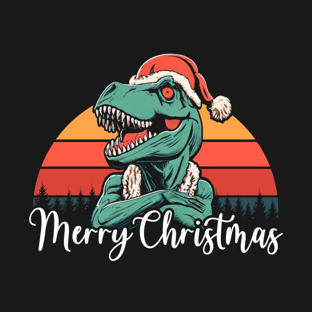 Dino Santa Merry Christmas Vintage by fupi