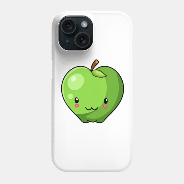 Kawaii apple fruit Phone Case by Japanese Designs