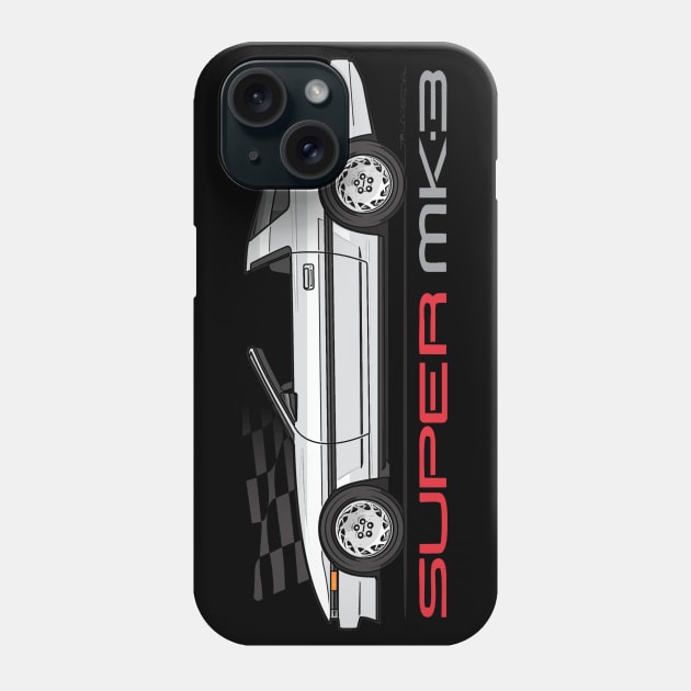 White MK3 Supra Phone Case by JRCustoms44