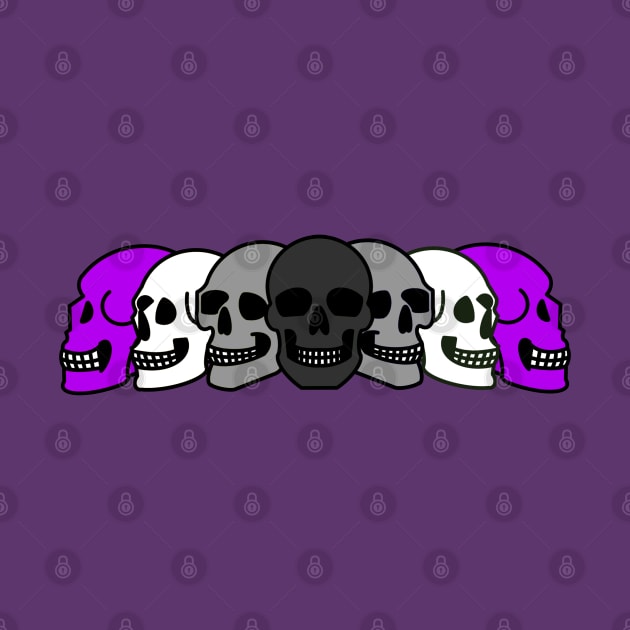 Pride Skulls Asexual by FilthyAnimals