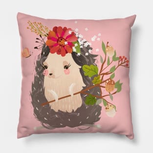 Beautiful Hedgehog Sticker Pillow