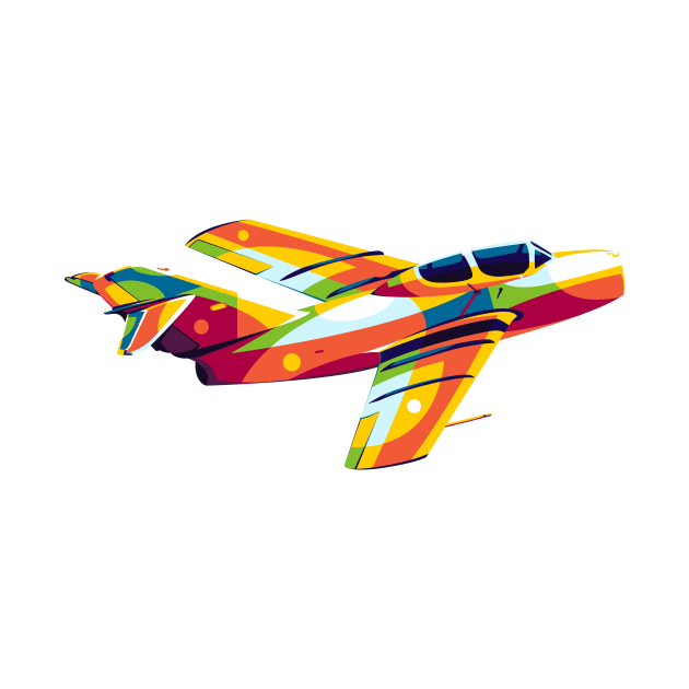 MiG-15 in Pop Art by wpaprint