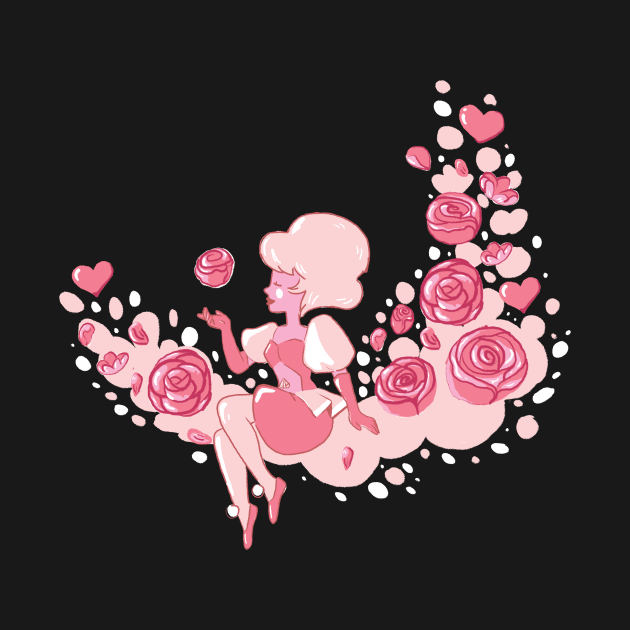 Pink Diamond with roses by Potato_pinkie_pie