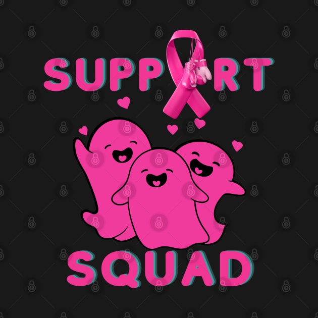 Breast Cancer Awareness pink Ghosts Support Squad by Bellinna