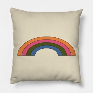 Retro Vintage 1970 Rainbow Pillow