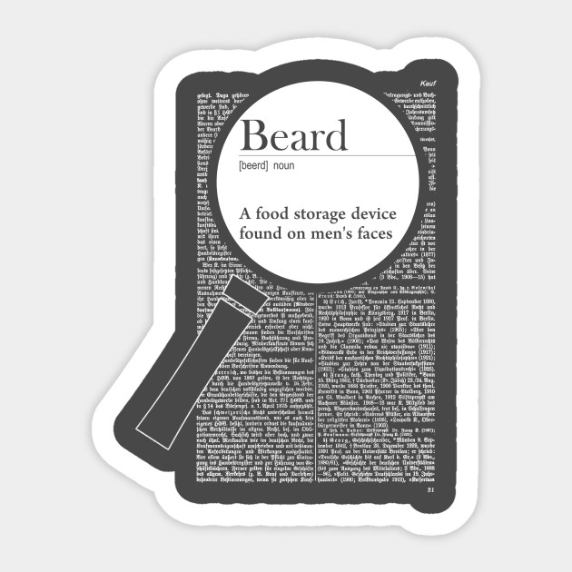 Beard funny definition - Beard Funny Definition - Sticker