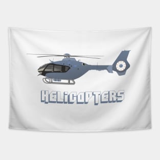 Blue European Helicopter Tapestry