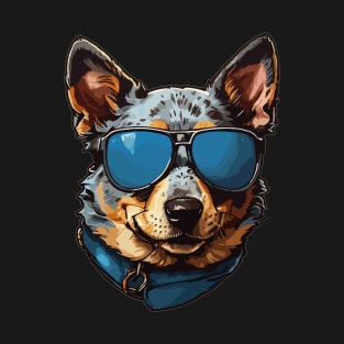 Australian Cattle Dog in Sunglasses T-Shirt