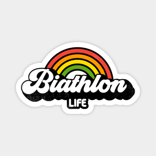 Groovy Rainbow Biathlon Life Magnet