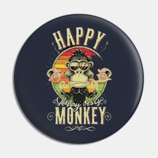 Happy Monkey Pin