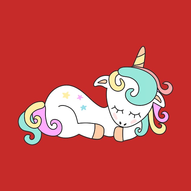 Magic Cute Sleepy Unicorn by CuteDesigns