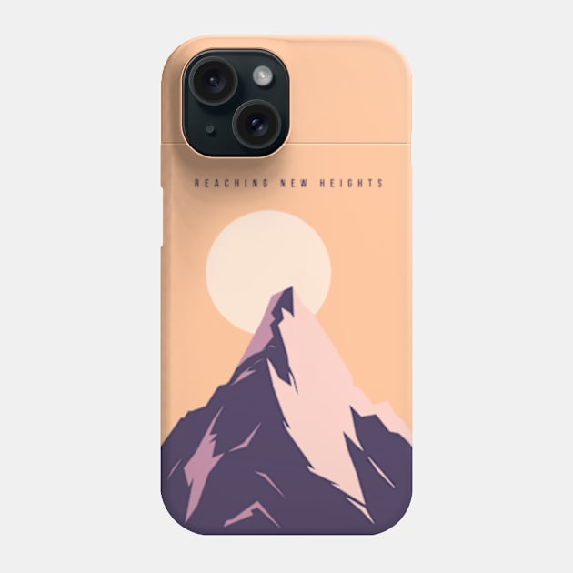 Reaching New Heights Mountaintop Illustration Phone Case by lisousisa