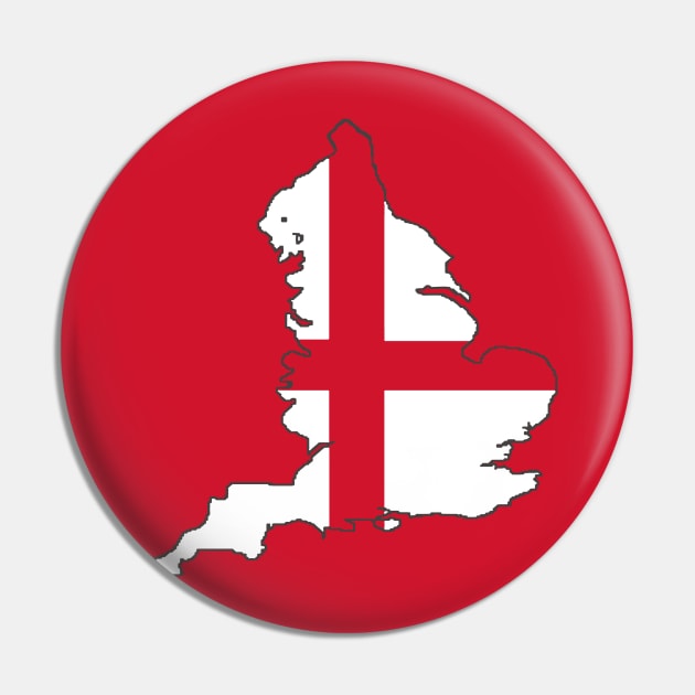 England And St George Cross Flag Pin by taiche