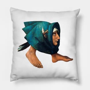 Head from "The Last Judgment" by Hieronymus Bosch Pillow