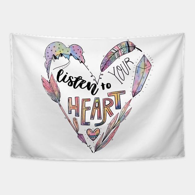 Listen To Your Heart Tapestry by frickinferal