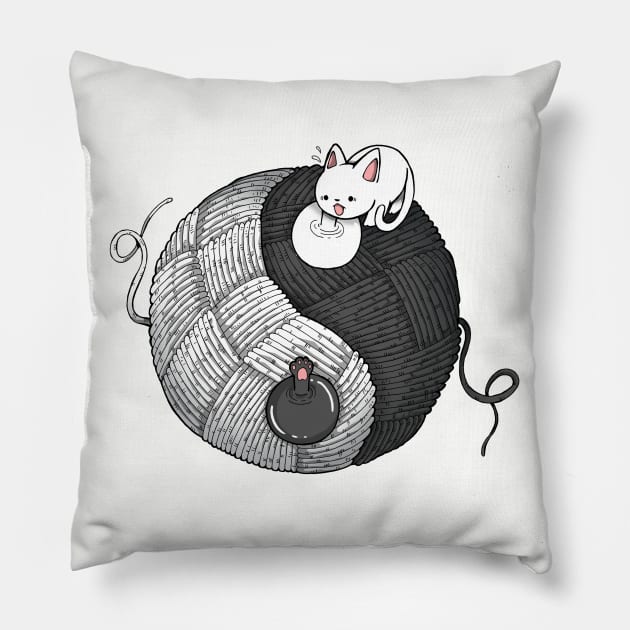 Tao cats Pillow by Vallina84