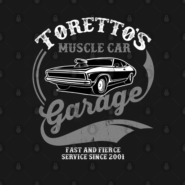 Toretto's Muscle Car Garage by Alema Art