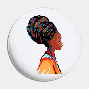 Black woman Pin