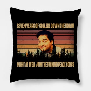 Neidermeyer's Nightmare Animal House Fraternal Foes Graphic T-Shirt Series Pillow